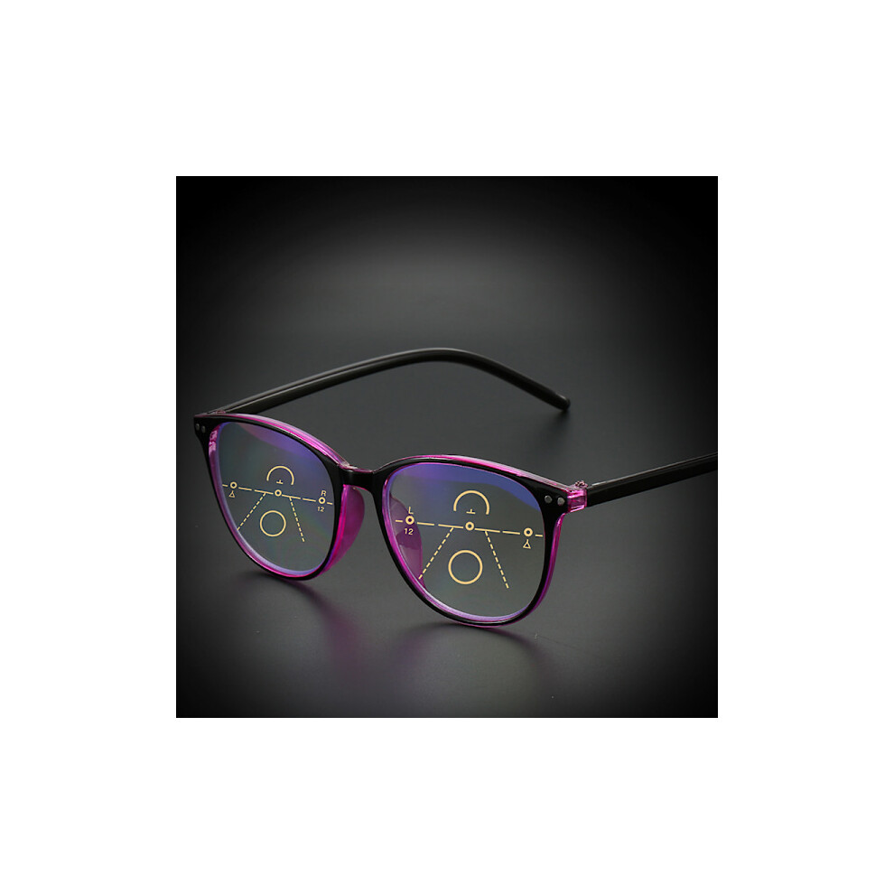 Blue/Light/Black Progressive Multifocal Reading Glasses With Filter Computer Glasses Red Red Strength 3.5