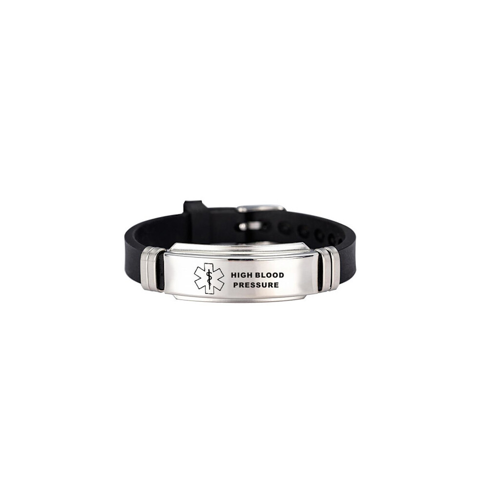 Medical Alert ID Bracelet Black one size