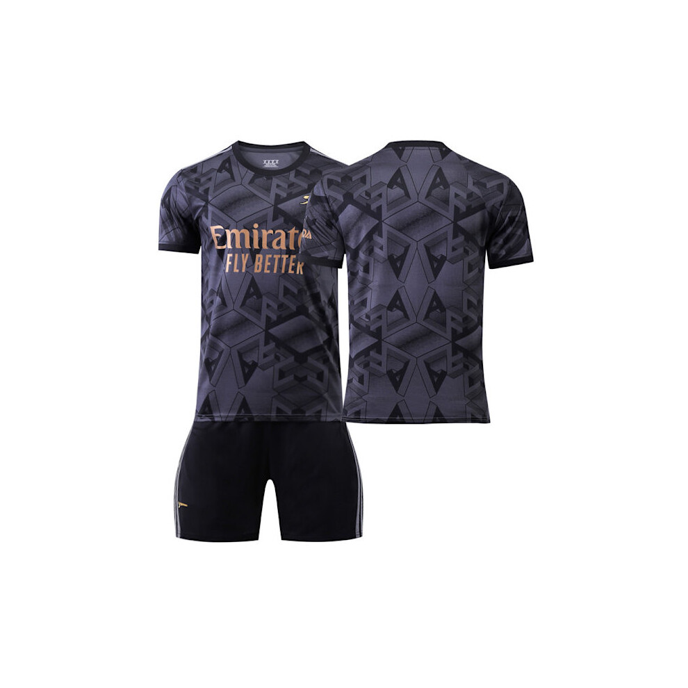 Arsenal away 2223 black football kit, children's size 22（125-130 cm） 22（125-130cm） 22（125-130cm）
