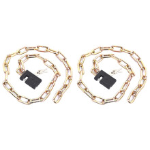 2pcs Bike Lock Chain Lock Heavy Duty High Security Anti-theft Locks Universal for Motorbike Gate Fence Garage Glass Door Tool (60cm)