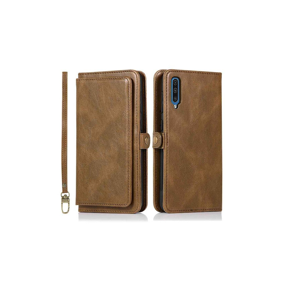 Practical Wallet Case - Compatible With Samsung Galaxy A50 Brown 9389440448186