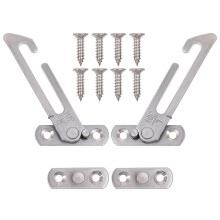 1 Set Stainless Steel Casement Window Stopper Wind Bracing Sliding Window Hook