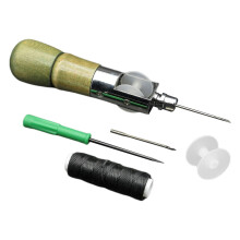 Sewing Awl Thread Fabric Supplies Shoe Repair Tool DIY Leather Craft Canvas Stitching Shoemaker Stitcher Speedy , Multicolor, With Spool device