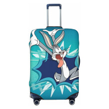 Cute Bugs Bunny Cartoon Travel Luggage Cover - Elastic, Washable, Anti-Scratch Suitcase Protector for Vacation & Business