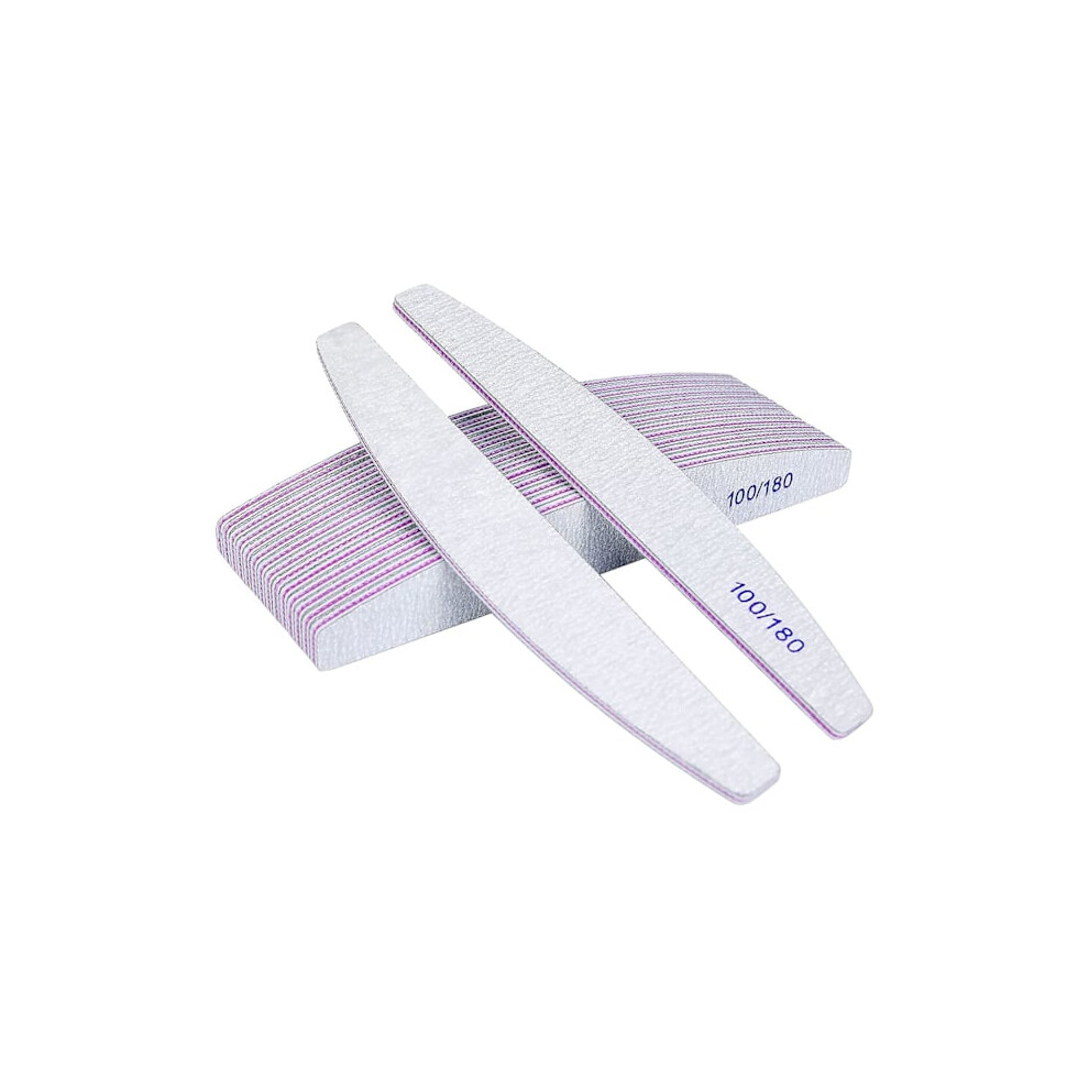 16pcs Double Sided Nail Files - 100/180 Grit Washable