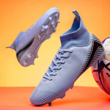 (7066C-lan, 41) Men's Football Shoes Soccer Cleats - Breathable Futsal Shoes High-Performance Sport Footwear