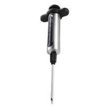 304 Stainless Steel Meat Injector Syringe Kit with Scale, 2 Needles, Compatible with BBQ Grill, Turkey Marinade & Seasoning Injector