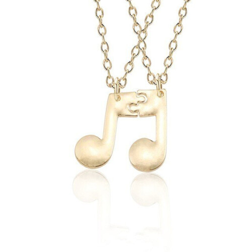 Music notes necklace for best friends 2 pcs/pack