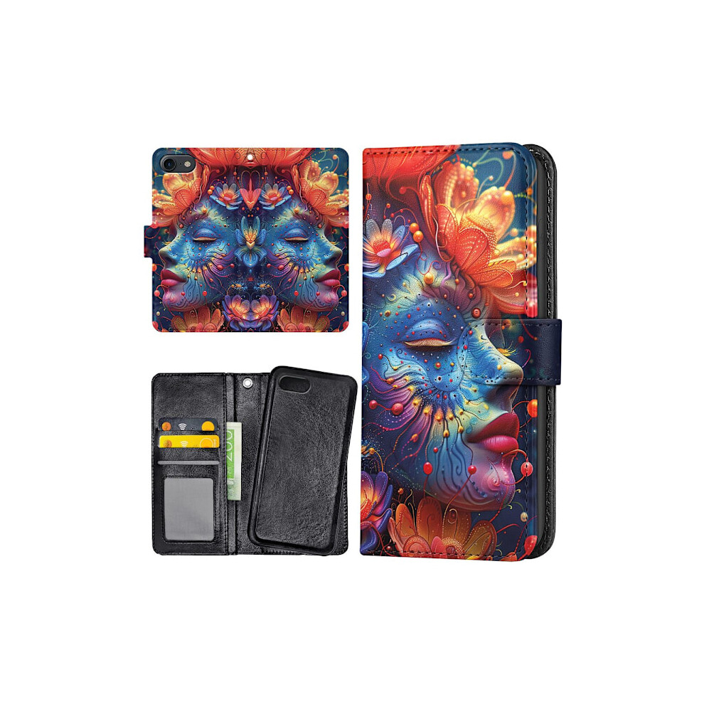 Compatible With Iphone 16E - Wallet Case/Case Psychedelic 9389440529410