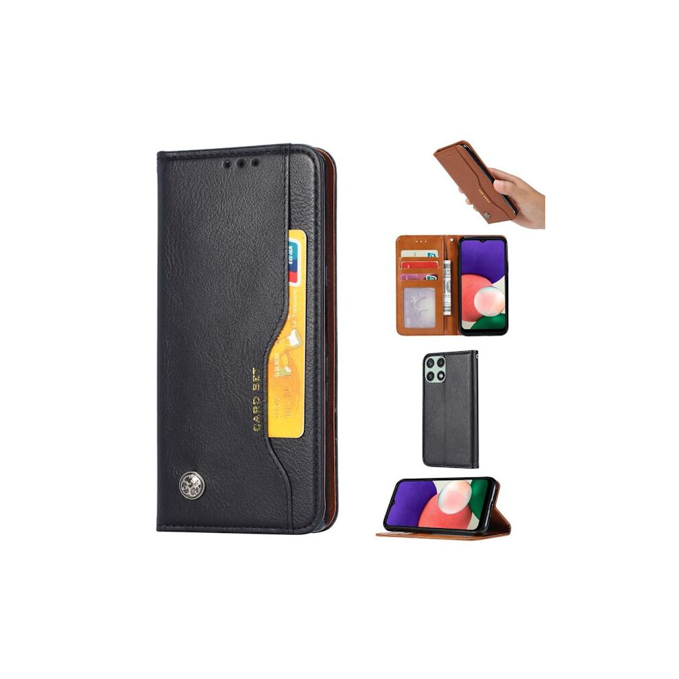 Compatible With Samsung Galaxy A22 5G Wallet Case - Black 9389440529144
