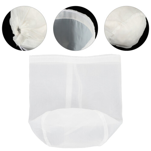 Nut Milk Drawstring Bag Reusable Milk Bag Food Strainer Mesh Brew Coffee Filter 2