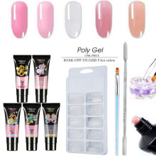 Nail Extension Gel Kit, Enhancement Builder Temperature Color Changing Acrylic Extension with Slip, for Girls Girlfriend Mother DIY at Home