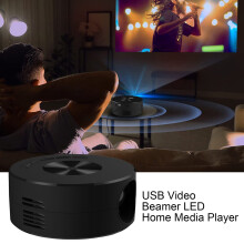 HEVIRGO Mini Remote Control Projector for Mobile Phone, Built-in Speaker LED Home Media Player Sync Screen USB Video Beamer