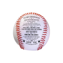 Motivational Baseball to My Grandson You Will Never Lose Personalized Printed Baseballs for Players From Grandparents/Dad Graduation Birthday