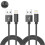 2-Pack 2 meter Lightning compatible with iPhone Charging Cable Black 1