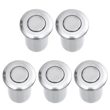 Stainless Door Latch Security Bolts Dust Box Supplies Lock Gate Household Steel 5 Pcs