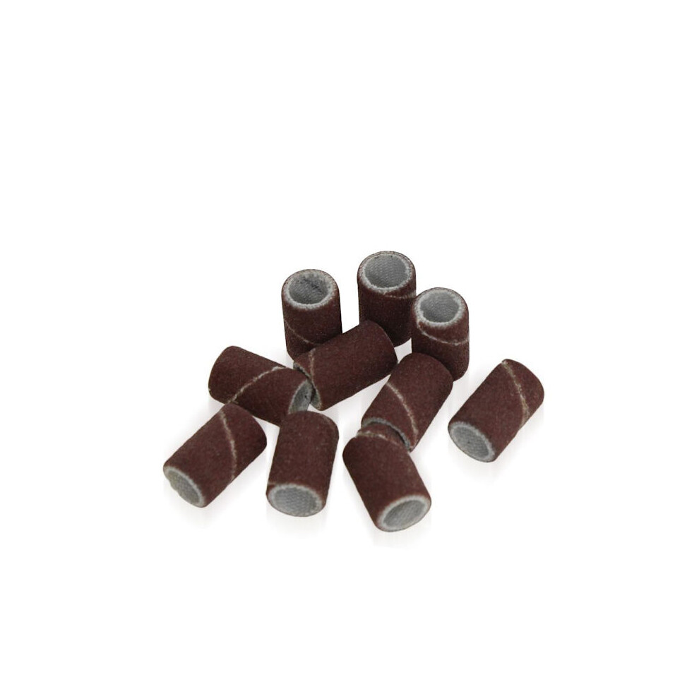 Sanding rings with sandpaper for nail file - 80 Grit - 25pcs Dark Red