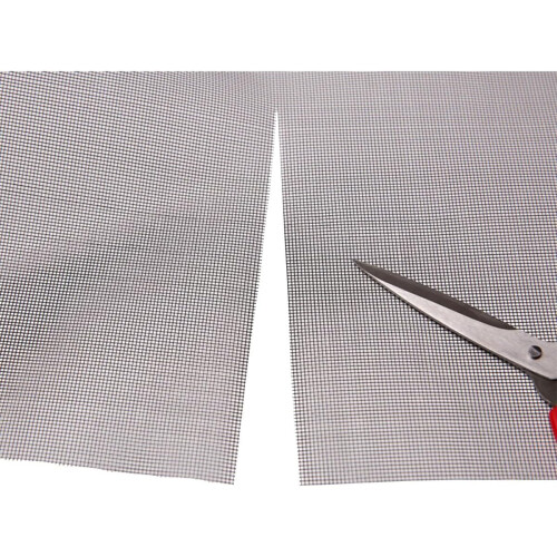 Fireproof Window Screen Replacement Mesh Roll, Cuttable Mosquito Net for Windows and Doors, Black 130x100cm 2