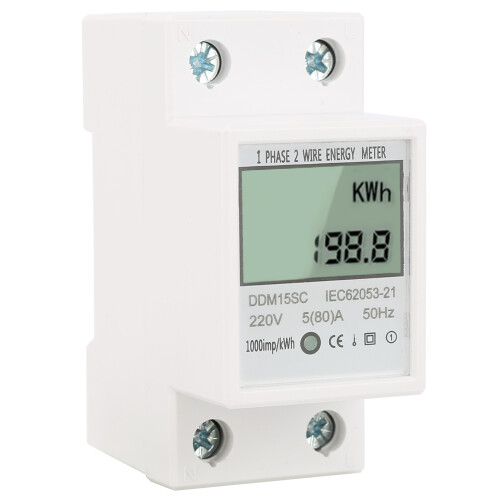 Ηλεκτρονικός μετρητής kWh LCD ψηφιακής οθόνης 10 έως 40A υψηλής απόδοσης μονοφασικός 2