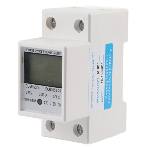 Ηλεκτρονικός μετρητής kWh LCD ψηφιακής οθόνης 10 έως 40A υψηλής απόδοσης μονοφασικός