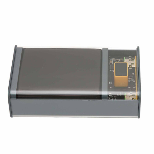 Θήκη Power Bank Diy με οθόνη LED, χωρητικότητα μπαταρίας 20000Mah, διαφανής σχεδίαση, 1