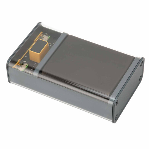 Θήκη Power Bank Diy με οθόνη LED, χωρητικότητα μπαταρίας 20000Mah, διαφανής σχεδίαση, 2