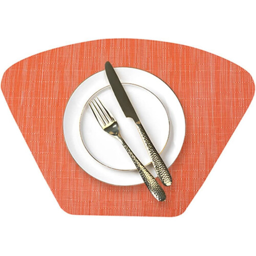 Σουπλά LINLIN Wedge, 4 τεμάχια πλενόμενα σουπλά PVC σε σχήμα ανεμιστήρα για τραπεζαρία,