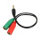 Cable extensor de audio estéreo Jixopn de 3,5 mm macho a 2 hembras para auriculares 4