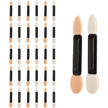 30pcs Dual Sided Oval Eyeshadow Applicators, Disposable Sponge Brushes for Eye Makeup, Beauty Tool (Compatible with All Eyeshadows)