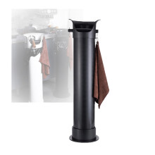 Large Capacity 17L Coffee Knock Box with Rubber Bar, Includes Bags and Cloth for Cafe or Home