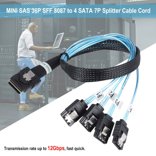 jixopn Intern Mini SAS SFF-8087 36P Host til 4SATA7P Target Forward Breakout-kabel 2