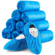 Yirtree Einweg-Überschuhe, wasserdicht, strapazierfähig, rutschfest, 50 Paar, blau, Einheitsgröße (100 Stück)