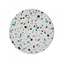 Jogo americano para mesa de cozinha, imitação de terrazzo, diatomáceas, cortiça, absorvente de água, para copos e outros utensílios, com