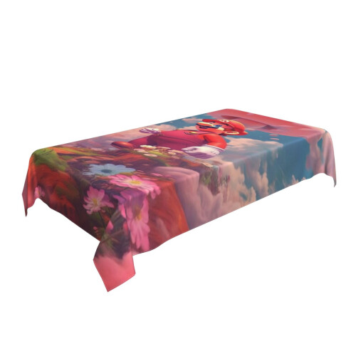 Mario Rectangular Tablecloth Water Resistance Antiwrinkle Spillproof Soft Fabric Table Cloth 60"X90" 1