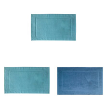 Conjunto de 3 Tapetes de Banho Absorventes em Algodão Branco para Hotel e Spa [Não é um Tapete de Banheiro] Toalha de Chão Lavável à Máquina