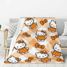 Hello Kitty fleece-teppe, supermykt og koselig kasteteppe, for menn, kvinner, gamle mennesker og barn. Sengetøyfunksjoner - supermyk, 40"x30"