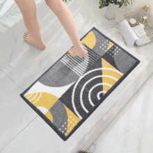 Liquidação! Tapetes de banheiro YOBOLK, tapete de banho, tapete de piso antiderrapante e absorvente de microfibra, padrão geométrico, carpete