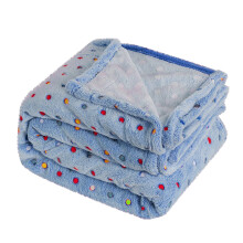Begine Clearance Coperta Luminosa Coperta in Flanella Coperta per Pausa Pranzo Blu M100X150Cm, Coperta Plaid, 1X Coperta Luminosa