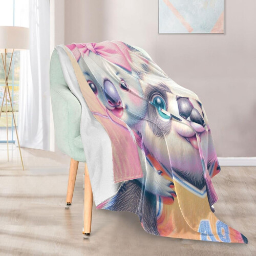 Manta para sofá 50x60 polegadas, fofa, de panda e coala, macia e aconchegante em flanela, leve e quentinha para cama, sofá e cadeira. 1