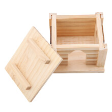 Wooden Hamster House Flat Top Cabin Small Pet Toy Rat Mouse Cage 1Pc
