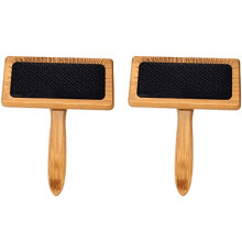 Wooden Carding Brushes Needle Felting Cleaner Comb with Handle Professional Needle Felting Hand Carders for