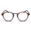Óculos retrô redondos ovais com lentes marrons transparentes, sem grau. 2