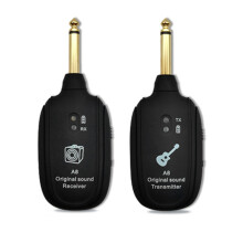 UHF trådløs gitarsystem sender/mottaker innebygd batteri 50 m lydoverføringsrekkevidde for gitar/bass