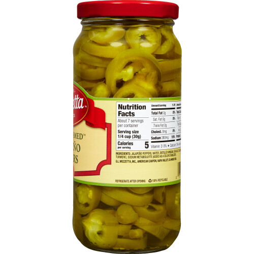 Piobair Jalapeño Slisnithe Mezzetta Tamed, próca 16 fl oz 2