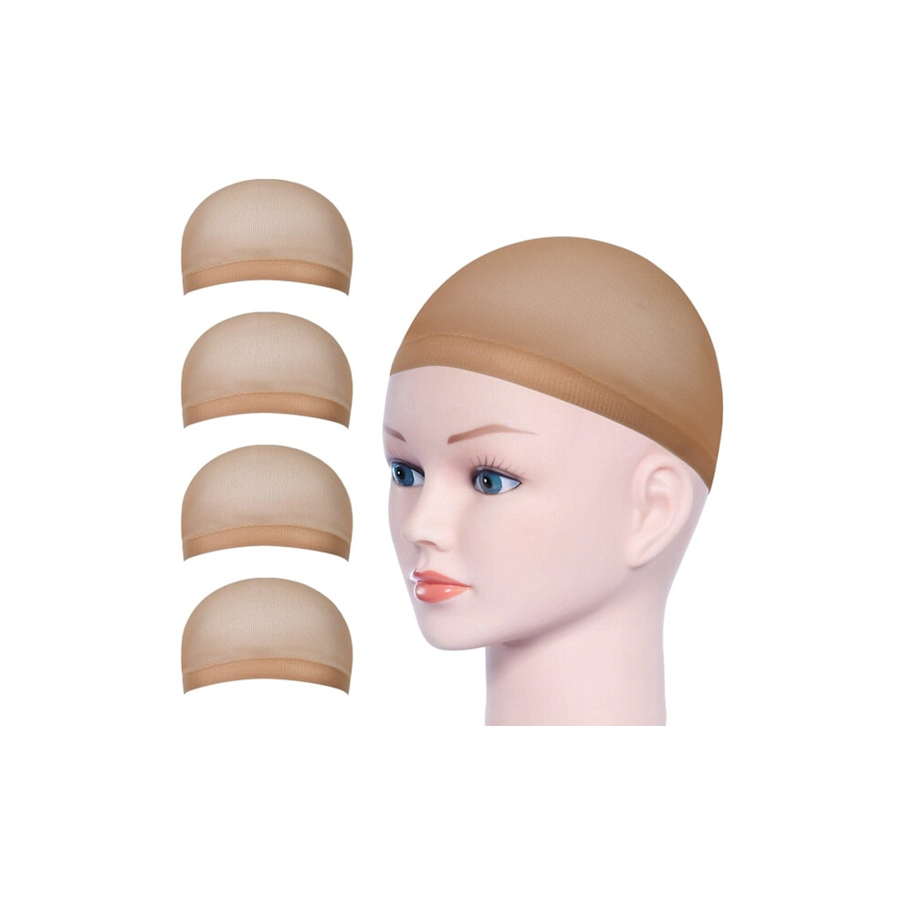 Hairnet Wig Caps, Unisex Wig Cap Wig Caps for Men and Women, Nude (4pcs)