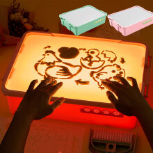 Jacenvly - Brinquedo Infantil Novo em Promoção: Mesa de Luz para Pintura com Areia - Brinquedo para Meninos e Meninas de 8 a 13 Anos