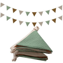 HKUKY17ft Pennant Banner Flags, Kolmionmuotoinen Bunting Flag Juhlabanneri Lastenhuoneen Koristeeksi Vauvan Syntymäpäivä Boho Hääjuhla