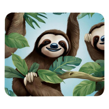 Mouse pad Sloth F, 8,3'' x 9,8'', bază antiderapantă din cauciuc, compatibil cu laptopuri, școală, birou, casă