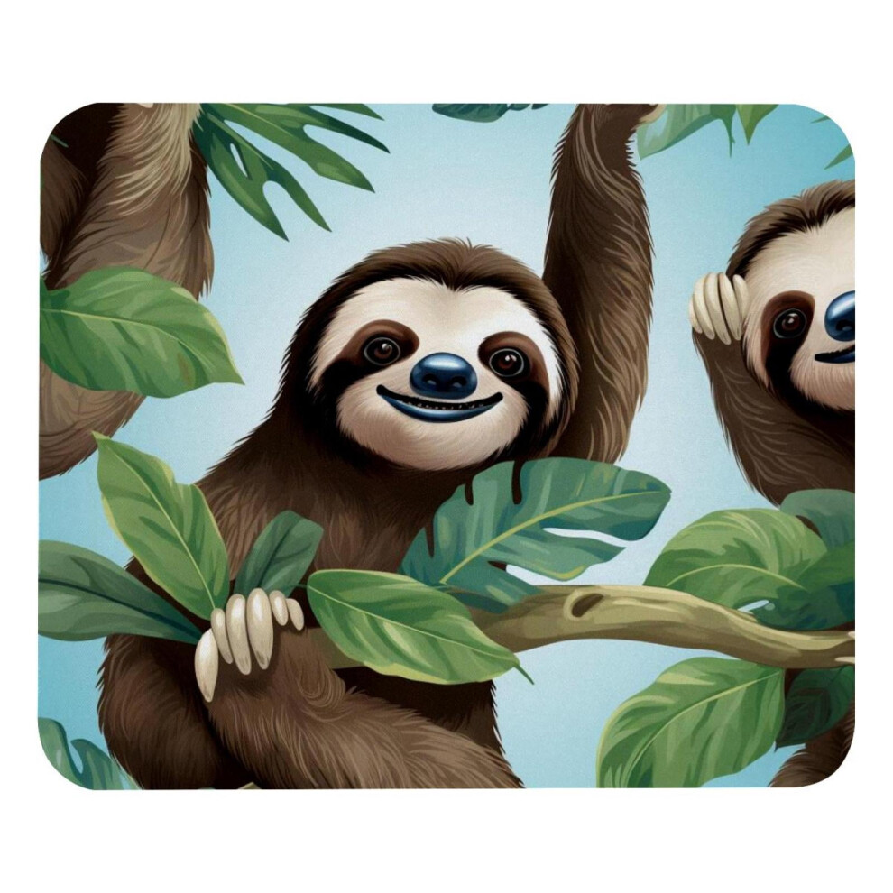 Sloth F Mouse Pad 8.3'' X 9.8'', Non-Slip Rubber Base, Compatible With Laptops, School Office Home 9164030169111