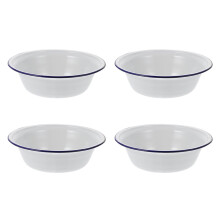 Lot de 4 bols à soupe émaillés pour la maison, ustensiles de cuisine pratiques.
